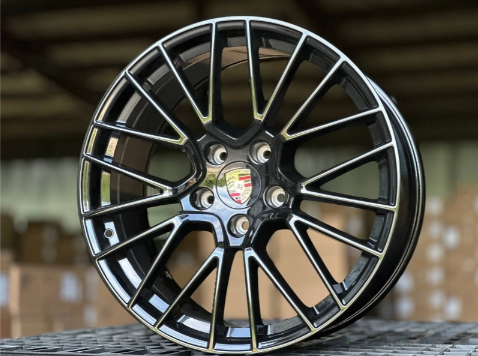 Литые диски PORSCHE FlowForming GLOSS BLACK 21” 5x130 ET46 9.5J D71.6