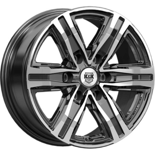 K&K R8 7.5x17 6*114.3 ET39 DIA67.1 Алмаз черный Литой