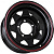 Grizzly SW01 7x15 5*139.7 ET-20 DIA108.6 Shinning Black With 2 Red Line Штампованный