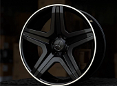 Литые диски MERCEDES SATIN BLACK POLISH LIP 21” 5x130 ET40 10J D84.1