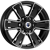 K&K Севенна 7x17 6*139.7 ET30 DIA106.1 Алмаз черный Литой